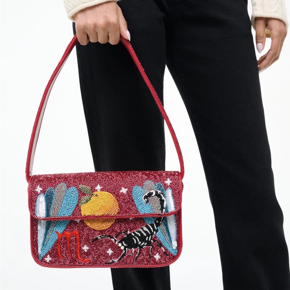 STAUD ZODIAC BEADED TOMMY BAG SCORPIO - Picture 4 of 9